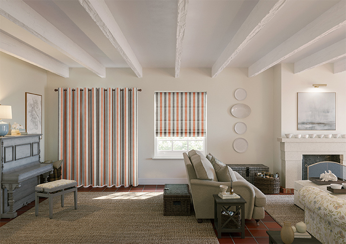 Abilene Stripe, Rust - Made to Measure Curtains - Image 15